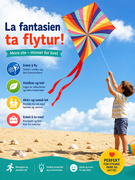 Diamantdrage for Barn – Fargerik Flydrage til Strand og Sommerlek