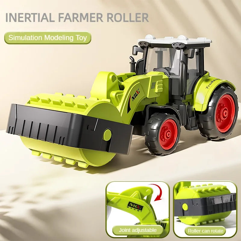 Gårdsmaskiner for Barn – Inertial Lekesett med Skurtresker og traktor