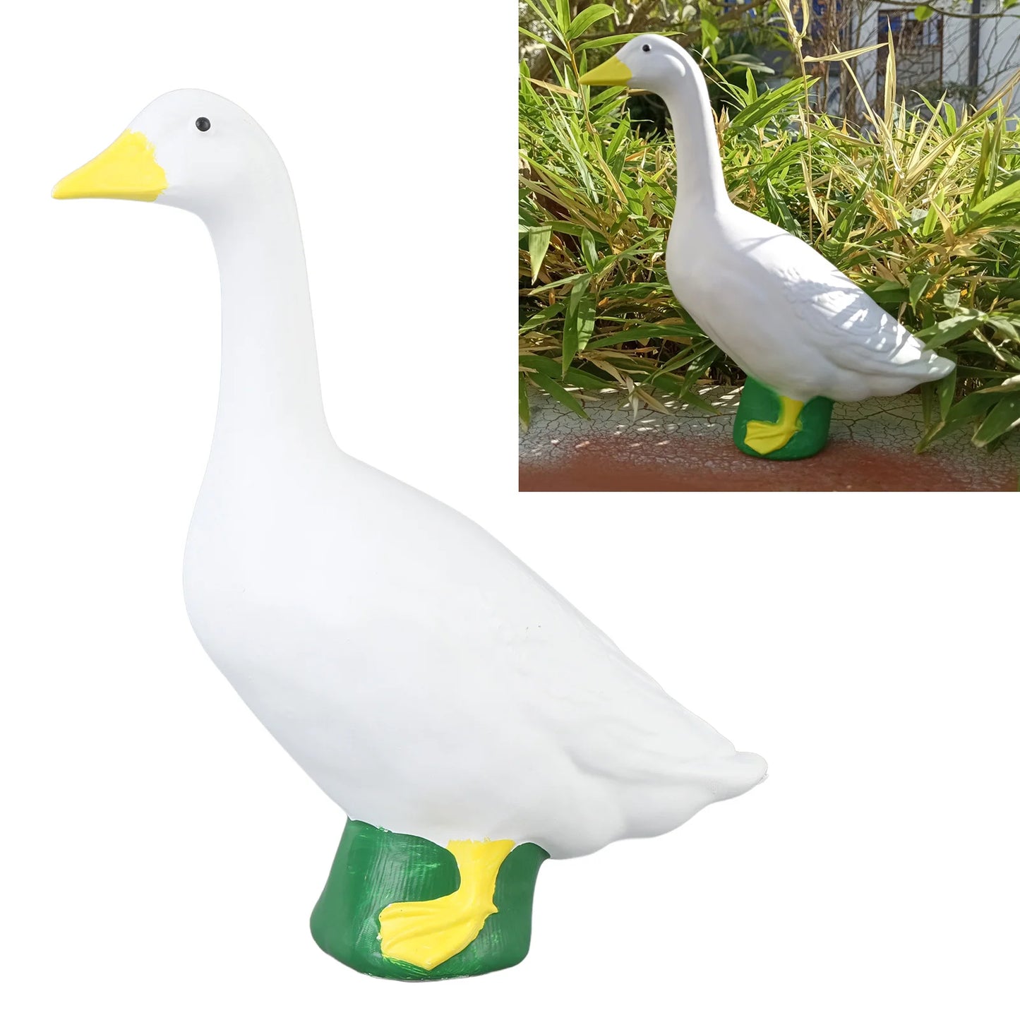🦢 Dekorativ Gåsestatue – Naturtro Hagepynt for Hjem og Hage