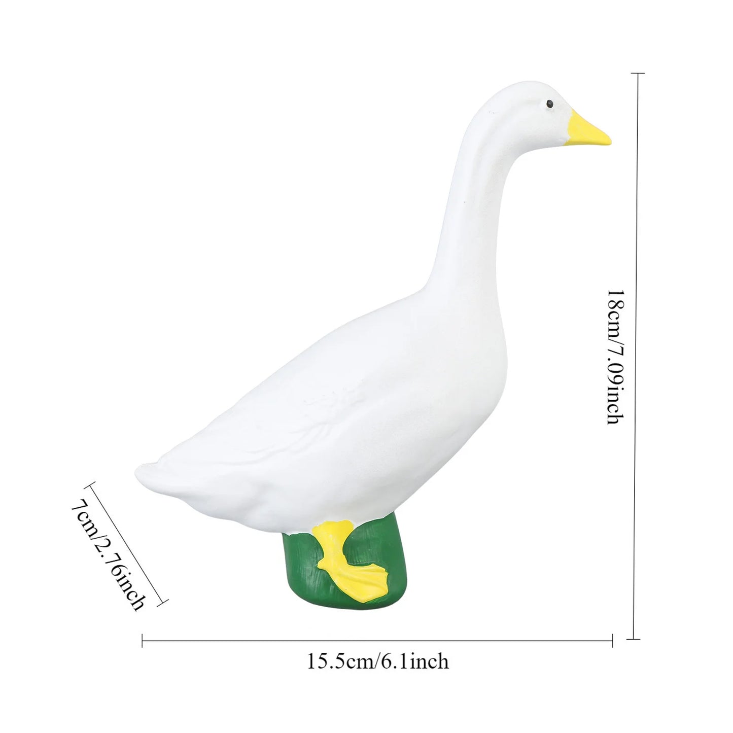 🦢 Dekorativ Gåsestatue – Naturtro Hagepynt for Hjem og Hage