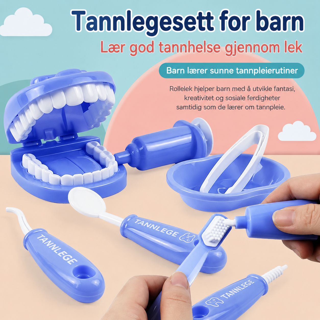 Montessori Tannlegesett for Barn – Lær Gjennom Rollelek 🦷👩‍⚕️