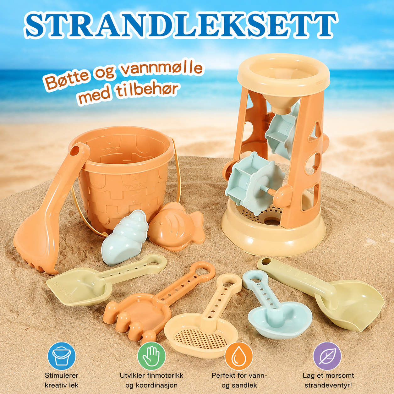 Strandlekesett for Barn – Bygg Fantastiske Sandslott Hele Sommeren 🏖️🏰